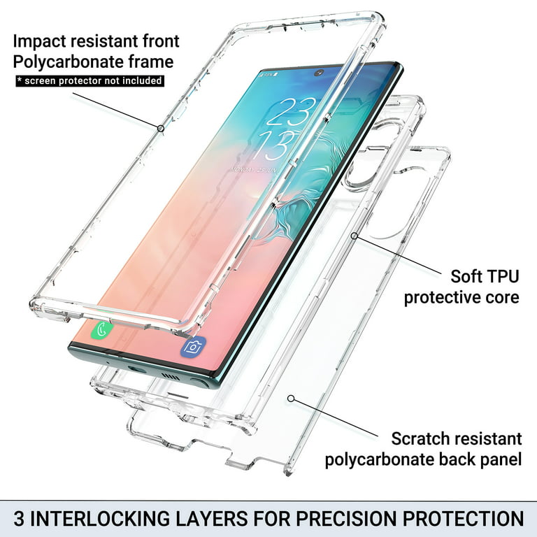 ULAK Samsung Galaxy Note 10 Plus Case, Heavy Duty Shockproof Protective  Phone Case for Samsung Galaxy Note 10+ 5G, Crystal Clear 