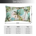 thumbnail image 2 of Kdxio Watercolor Palm Tree Print Pillows Covers Cases Bedroom Decor Decoration Rectangle Two Sides Printed-16"x24", 2 of 6