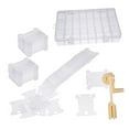 thumbnail image 4 of Bobina de hilo de plástico de 100 pieza con bobinadora de caja orgazadora de , para , juego de almacenamiento de costura DIY Macarena Bobbin Winder para coser, 4 of 8