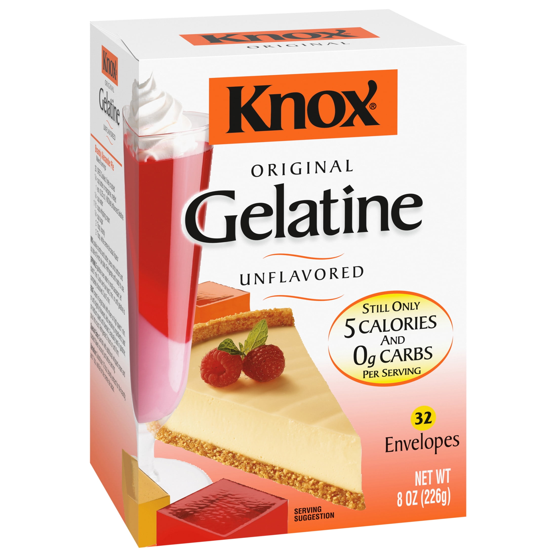 Knox, Unflavored Gelatin, 32 ct Packets for Desserts - Walmart.com