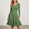 thumbnail image 3 of SOOMLON Mini Dresses for Women Plus Size Long Sleeve Short Dress Soft Stretch Dress Flowy Summer Beach Vacation Wear, 3 of 6