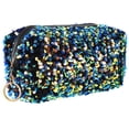 thumbnail image 2 of 1 bolsa de almacenamiento cuadrada con lentejuelas para mujer, neceser portátil de viaje para cosméticos, 2 of 5