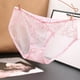 thumbnail image 3 of Braguitas triangulares de algodón con encaje transparente y sin costuras, de cintura baja, para mujer, muy sexys, con malla ultrafina, tallas M/L, 3 of 3