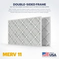 thumbnail image 3 of BNX TruFilter 20x30x1 Air Filter MERV 11 (4-Pack) - MADE IN USA - Allergen Defense Electrostatic Pleated Air Conditioner HVAC AC Furnace Filters for Allergies, Dust, Pet, Smoke, Allergy MPR 1200 FPR 7, 3 of 5