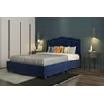 thumbnail image 4 of Modern Velvet 60" Queen Platform Bed with Storage Drawers in Grey, 4 of 7