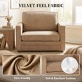 thumbnail image 4 of HOMCOM Fauteuil d'Appoint, Fauteuil Rembourré avec Grand Siège, Brun, 4 of 10