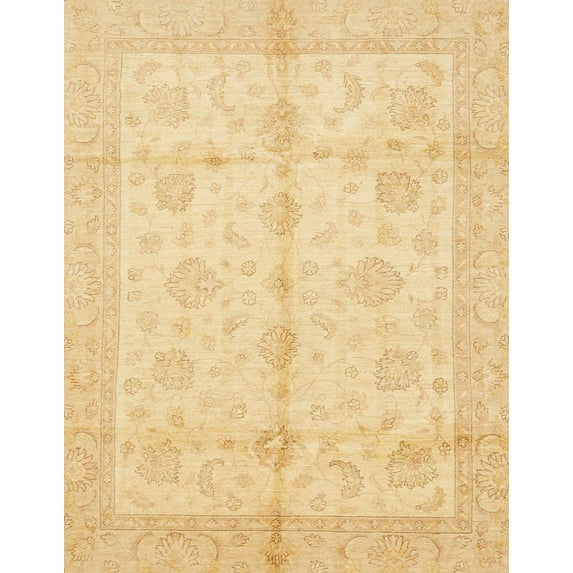 Ahgly Company Indoor Rectangle Abstract Mustard Yellow Abstract Area Rugs, 6' x 9'