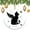 Pattern, variant on Ornament Cat Memorial Stocking Name Tags Remembrance Gifts for Pet Xmas Tree Decorations Flat Circle Ceramic Ornament Ornament Xmas Present