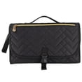 thumbnail image 1 of Fisher-Price Foldable 5 Ply Baby Diaper Changing Pad with Stroller Hook Wristlet Handle Front Zippered Pocket, Inner Mesh Velcro Closure Compartment and Inner Zipper Pocket, Black, 1 of 5