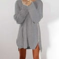 thumbnail image 2 of Online Juebong Women's Baggy Pullover Cozy Loose Mid Length Turtleneck Knit Sweater Top Girls Maxi Dresses Fashion Casual Soild Lightweight Winter Dresses, 2 of 4