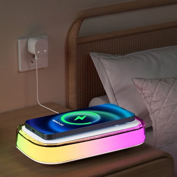 TOPRenddon Decor Bedside Table Lamp with USB Port，2PC Light-controlled Night Light Plug-in Suitable For Corridors Stairs Bathrooms And Kitchens