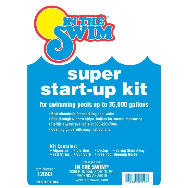 In The Swim Pool Super Opening Chemical Start Up Kit Above Ground and In Ground Swimming Pools Up to 35 000 Gallons KSS300001AE