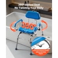 thumbnail image 3 of VEVOR Sliding Shower Chair, 330 lbs Tub Transfer Bench for Bathtub with Swivel Seat, Padded Shower Bench with Pivoting Arms and Backrest, Height Adjustable for Handicap, Seniors, Elderly and Disabled, 3 of 9
