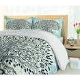 thumbnail image 5 of Ambesonne East Duvet Cover Sets, Chinese Bonsai Roots, 2-King, Indigo Cream Pale Blue, 5 of 7