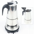 thumbnail image 6 of Stainless Steel Espresso Maker with Electric Stove, 1-5 Gears Setting, 500W Espresso Machine for 9 Cups 110V, 6 of 10