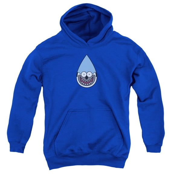 Trevco CN208-YFTH-3 Regular Show & Mordecai Youth Pull-Over Hoodie, Royal Blue - Large