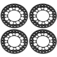 thumbnail image 3 of Juego de 4 piezas de aros de llanta de RC negros compatibles con Axial SCX10 y Traxxas TRX4 para autos a escala 1/10, 3 of 8
