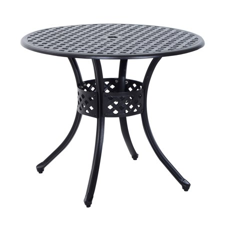 Outsunny Cast Aluminum Patio Dining Table Walmart Com