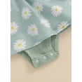 thumbnail image 7 of Bagilaanoe Newborn Baby Girl Summer Rompers Dress Daisy Print Short Sleeve Bodysuits + Headband 3M 6M 9M 12M 18M Infant Patchwork A-line Dresses, 7 of 7