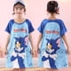 thumbnail image 1 of Pijamas infantiles de verano para niñas, lindos pijamas de manga corta con cuello redondo de dibujos animados, ropa de hogar holgada y delgada para niñas de talla mediana y niños mayores, 1 of 2