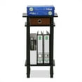 thumbnail image 2 of Furinno Turn-N-Tube Tall End Table, Side Table with Bin, Black Espresso/Brown, 2 of 5