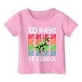 thumbnail image 1 of T-shirts Filles Garçon Fille Imprimé Dinoasur Col Rond Manches Courtes Décontractées Hauts Filles Rose 10-11 Ans, 1 of 4