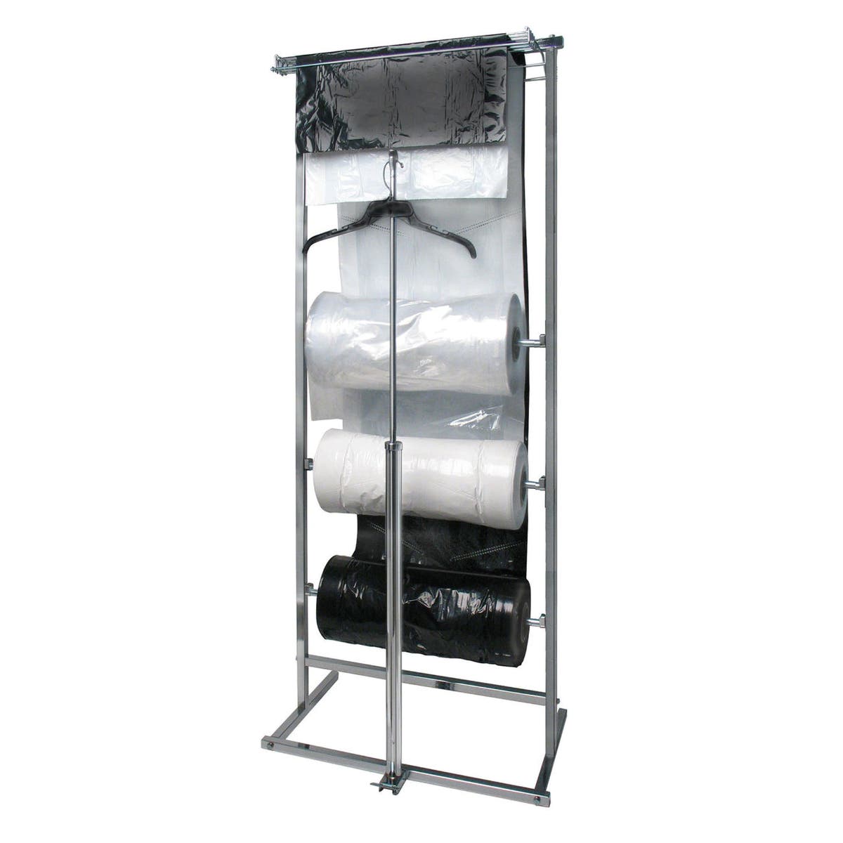 NAHANCO Plastic super weight garment bags on a roll, 72"H , Black - 249/ROLL