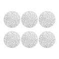 thumbnail image 1 of Juego de 6 posavasos de 4 pulgadas, apilables, ligeros, aislantes y reutilizables. Plata, 1 of 9