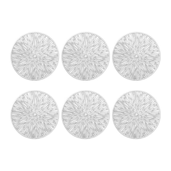 yotijay 6 Pieces 4" Drink Coasters Set Beverage Cup Pad for Office Home Dining Table