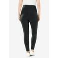 thumbnail image 2 of Woman Within Plus Size Stretch-Cotton Knit Pull-On Leggings, 2 of 6