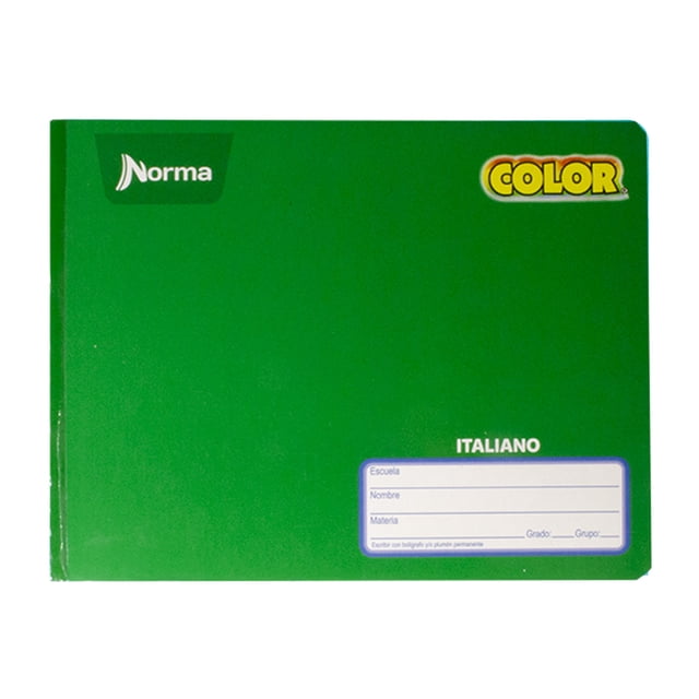 Cuaderno Norma Color Cosido Italiano 100 Hojas Verde