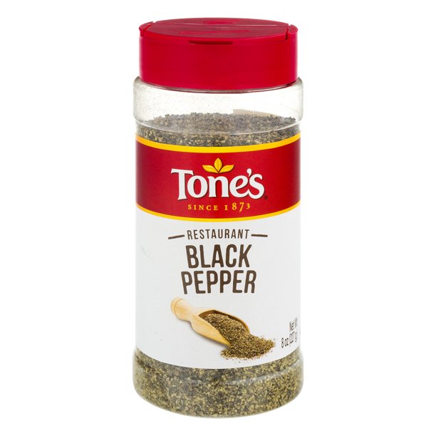 Tone's Restaurant Black Pepper, 8 oz .87/oz