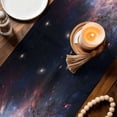 thumbnail image 2 of Universe Explosion Cotton Linen Table Runner for Dining Kitchen, Modern Abstract Galaxy Universe Wedding Outdoor Party Tablerunners Decoration, Dresser Scarf Coffee Tablecloth Runners 13x48 Inches, 2 of 9