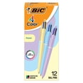 thumbnail image 1 of Bolígrafo BIC de 4 colores pastel, 1 mm, retráctil, paquete de 12, 1 of 9