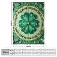 thumbnail image 4 of YANMS Clover Blanket, Butterfly St. Patrick's Day Green Monthly Milestone Blanket Unisex Newborn Blanket Memory Blanket, 4 of 6
