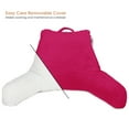 thumbnail image 3 of Reading Pillow, Petite Back Pillow, Backrest Pillows for Bed with Arms, Shredded Memory Foam Back Pillows for Sitting in Bed, Small Back Support Pillow for Kids & Teens, Hot Pink, 3 of 6