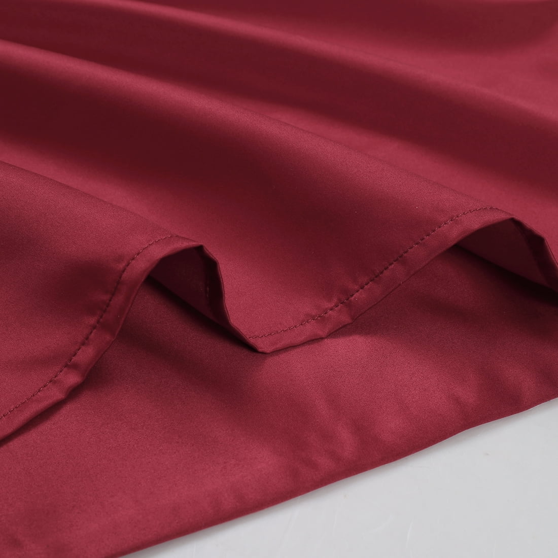 Unique Bargains Luxury Silky Satin Body Pillow Case Wine Red 20" x 54"