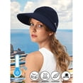 thumbnail image 5 of HuangHuanChen Sun Hats For Womens Wide Brim Visor UPF 50+ UV Protective Hiking Fishing Hats Sun Hat for Women Summer Beach Packable Cap Navy One Size, 5 of 7