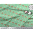 thumbnail image 2 of Soimoi Green Poly Georgette Fabric Asterisk & Berries Fruits Print Sewing Fabric Yard 52 Inch Wide, 2 of 5