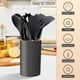 thumbnail image 3 of Juego de utensilios de cocina E-far de silicona, 12 piezas con soporte, color gris, 3 of 7