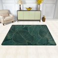 thumbnail image 2 of SKYSONIC 72x48in Summer Green Leaves Area Rug, Tropical Palm Leaves Non-Slip Floor Carpet for Indoor Living Dining Room and Bedroom Area, 2 of 7