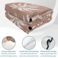 thumbnail image 4 of Quilts King Size Bedding Set, Brown Palm Tree Lightweight Quilted Comforter, Summer Botanical Tropical Tree Soft Reversible Bedspread Coverlet with Pillow Covers for All Season, 96" x 106", 4 of 9