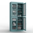 thumbnail image 5 of Palace Imports 100% Solid Wood 32" Bathroom Cabinet with Clear Glass Doors and Adjustable Shelves, 5 of 6
