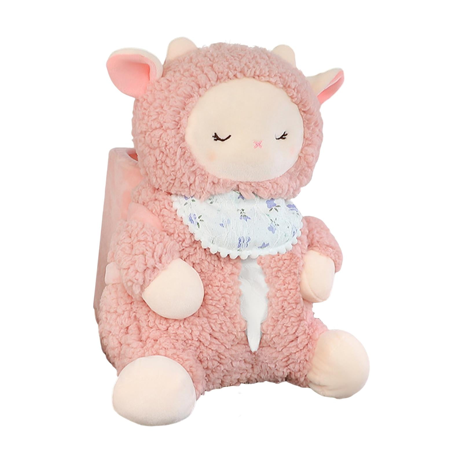 Car Cartoon Tissue Box Holder Tissue Container for Tray Storage Bucket ,Napkin Box Paper Storage Box ,Cute Plush Tissue Holder sheep