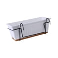 thumbnail image 2 of harayaa Balcony Planter with Storage Compartment, Rectangular, Decorative Flower Pot for White, 2 of 8