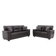 thumbnail image 5 of Contemporary PU Leather Couch Set for Living Room or Office, Sofa and Loveseat Chocolate-Fortmok, 5 of 9