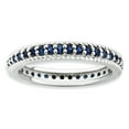 thumbnail image 1 of Sterling Silver Stackable Expressions Polished Cr. Sapphire Eternity Ring Size 5, 1 of 3