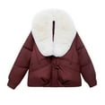 thumbnail image 4 of Aoiroe Fall Jackets For Women 2025 Womens Long Winter Coat Down Coats For Women Plus Size Coat Puffer Jacket Womens Jacket Trench Coat Women Wine L, 4 of 4