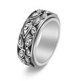 thumbnail image 4 of Anillo de ojo giratorio atmosférico de acero de titanio, joyería de acero inoxidable dominante retro de moda para hombres, 4 of 5