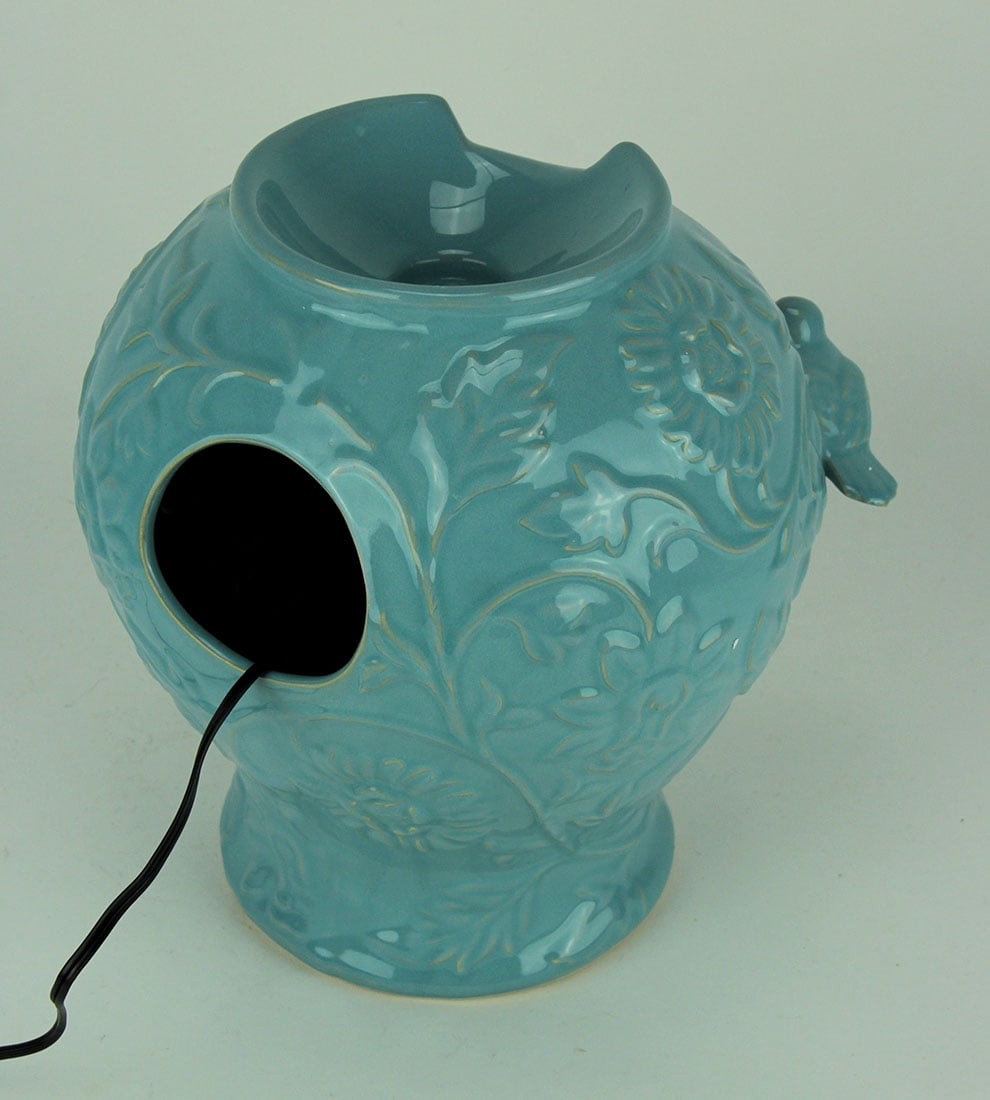 Classic Glossy Turquoise Blue Ceramic Indoor / Outdoor Fountain